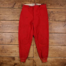 Pantalone lana vintage Woolrich 34x30 uomo anni 50 rosso conico polsini caccia
