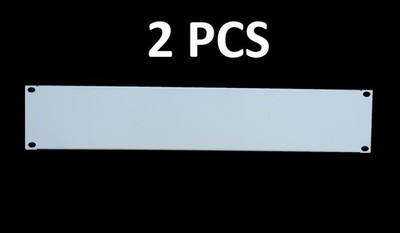 Lot of 2, 2U blank panel rack space filler EIA 19'' Standard Beige/Light Gray NEW