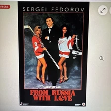 Sergei Fedorov FROM RUSSIA W LOVE Detroit Red Wings 1993 Costacos 23x35 POSTER