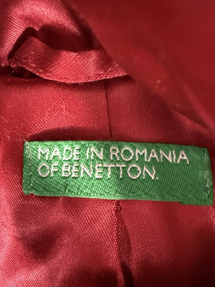 Chaqueta para mujer United Colors Of Benetton talla XS vintage con cremallera y botón larga” Foto 2 de 4