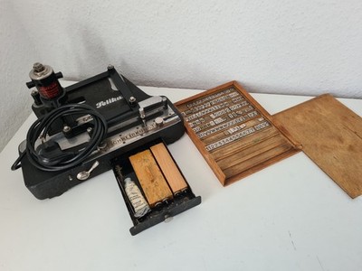 Pelikan Füllhalter Graviermaschine ca. 1951 aus Geschäftsauflösung für Sammler