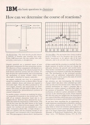 Vintage IBM 1963 Chemistry Science Magazine Ad Print 590 Madison Ave NYC