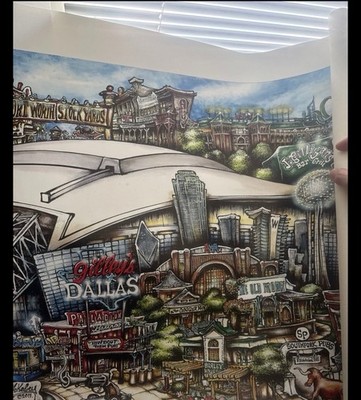 Mckelvey Dallas Cowboys Stadium Texas Pubs Giclée Canvas Print Dallas Landmark