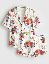Beautiful Floral Bouquet Pajama Set, Women's Sleepwear