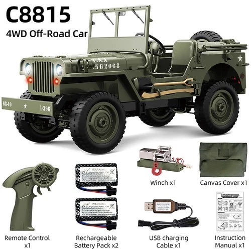 JJRC C8815 4WD RC Autoteile Getriebe Jeep Reifen Aufnahmebrett Windenmotor - Bild 27 von 46