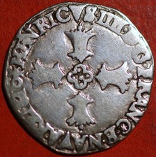 Frankreich 1/8 Ecu Heinrich IV 1590-1610 KM# 22