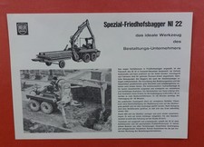 Original alter HELA HERMANN LANZ Spezial-Friedhofsbagger NI 22 Bagger Prospekt