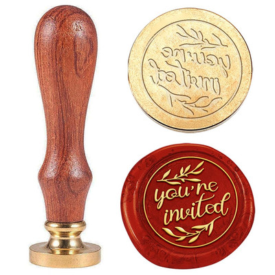 1Pc Words Wax Seal Stamp You'Re Invited Phrases Sealing Wax Stamp Gift for Chris