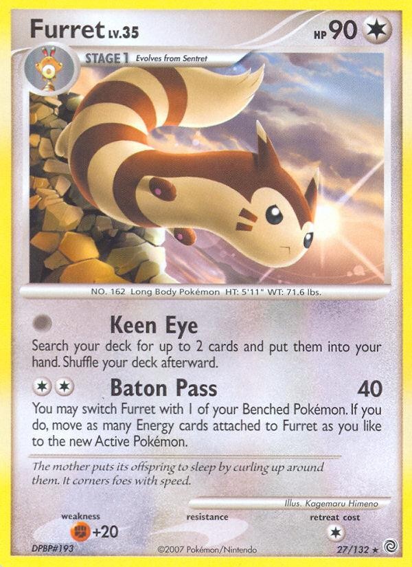 Pokemon Furret (27/141) Secret Wonders NM