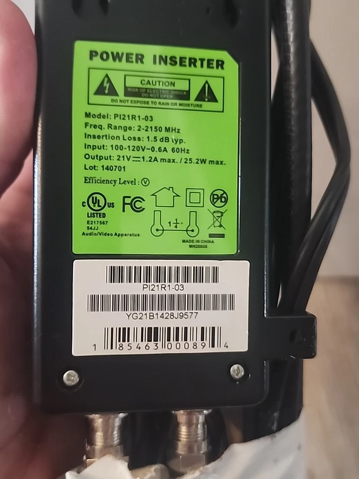 ORIGINAL SWIM DIREC TV PI21R3 - 16 POWER INSERTER 21V TESTED AND WORKING - Image 4 of 4