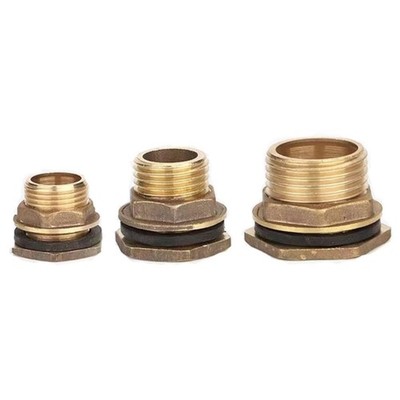 Brass Threaded Tank Connection Water Tap Connector For Rain Barrels Water Bucket