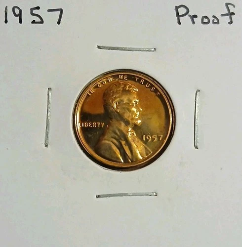 1957 Proof Lincoln Wheat Cent Penny Gem Proof