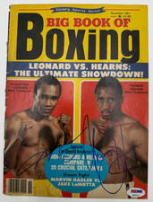 Sugar Ray Leonard VS Thomas Hitman Hearns Gran Libro de Boxeo Autógrafos PSA ADN