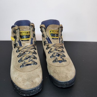 Asolo Rainier Boots Womens 6.5 Brown Suede Hiking Outdoors Climbing Vibram Soles