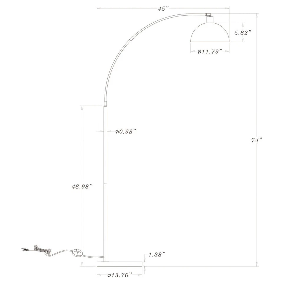 Coaster Home Furnishings - Gloria - Arched Metal Floor Lamp with Marble - 920059 - Image 2 of 4