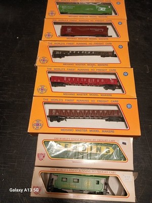 1990's Ho Scale Mehano IHC Freight Car Lot of 7 Reading Rock island, PRR