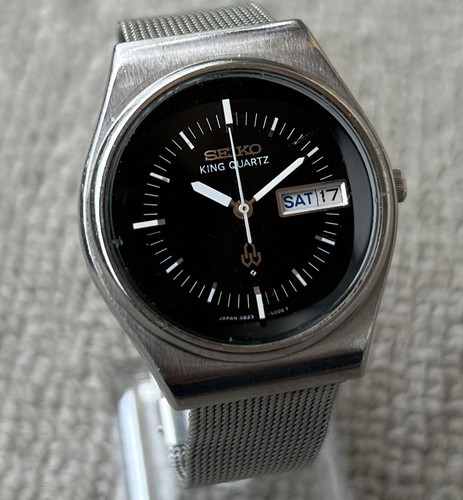 Vintage Seiko King Quartz 4823-5001-  Day Date -Japan 1976 Original Dial Men's