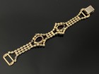 Vintage Gold Tonę SET Light and Dark Pink Stones Bracelet 15" Necklace — photo 5