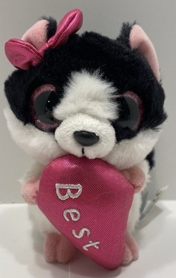 Aurora Yoohoo & Friends Plush Kitten Cat Holding  Best  Heart Piece 5 Inch