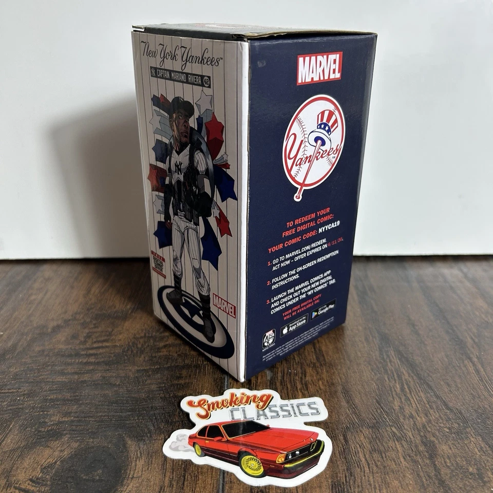 Mariano Rivera New York Yankees SGA 7/12/19 Captain America Bobblehead NIB - Image 2 of 4