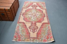 3,4x7 ft Rug, Accent Turkish Rug, Red Orienta...