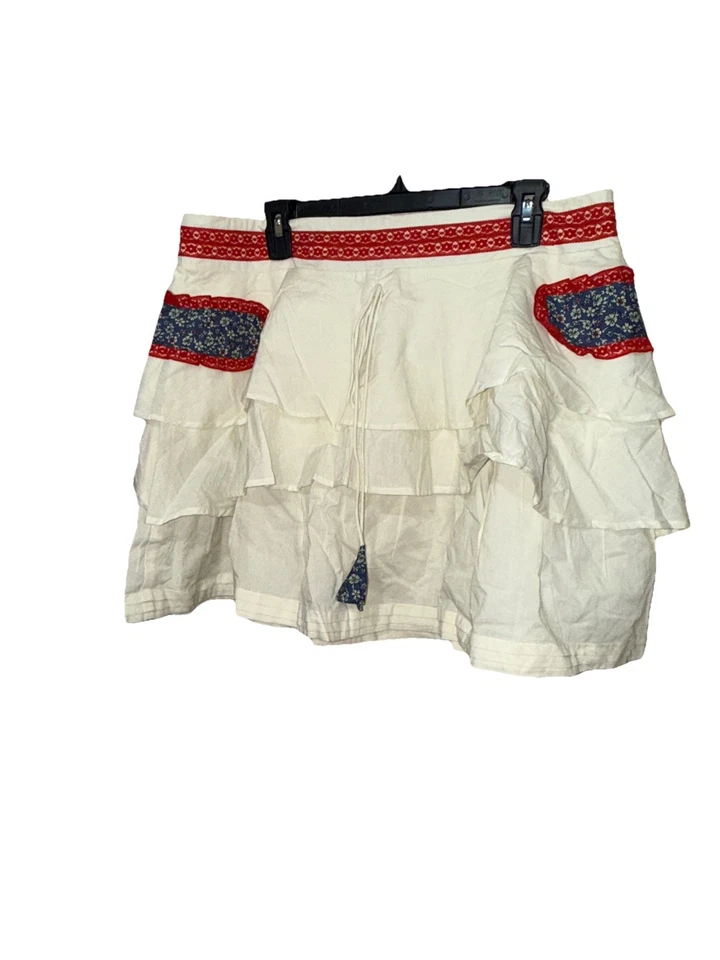 FUNKY PEOPLE CREMA MULTICOLOR ALGODÓN BOHEMIO TALLA XL NUEVO CON ETIQUETAS Foto 3 de 4