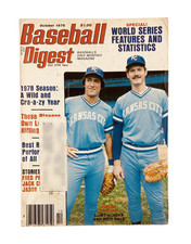 Baseball Digest Magazine October 1978 World Series Clint Hurdle Rich Gale Royals