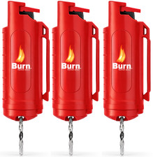 3 Pack Burn Pepper Spray Keychain for Self Defense 1/2oz Police Srength Red