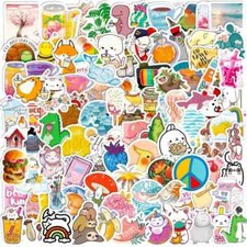 25 Random Fun Cartoon Art Realistic Stickers Laptop Water Bottle Notes Size Sm