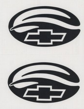 2 New Chevy Malibu Logo 6 Black Decals Stickers Car Show Toolbox Window Decal