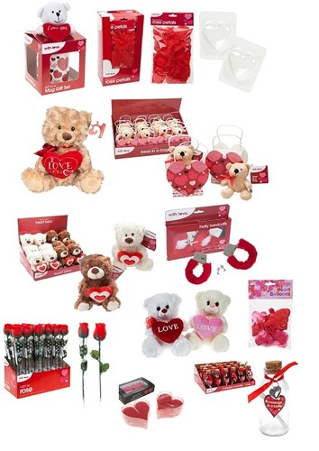 VALENTINES DAY ROMANTIC GIFTS IDEAS HER & HIS LOVE HEART CUTE BEARS ANNIVERSARY