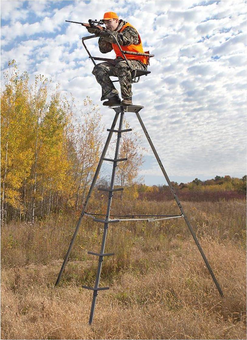 12' Tripod Deer Stand Tower For Hunting Climbing Hunt Seat, Hunting