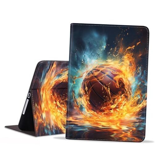 Case for Samsung Galaxy Tab A7 Lite 8.7 Inch 2021 Model (SM Burning Basketball