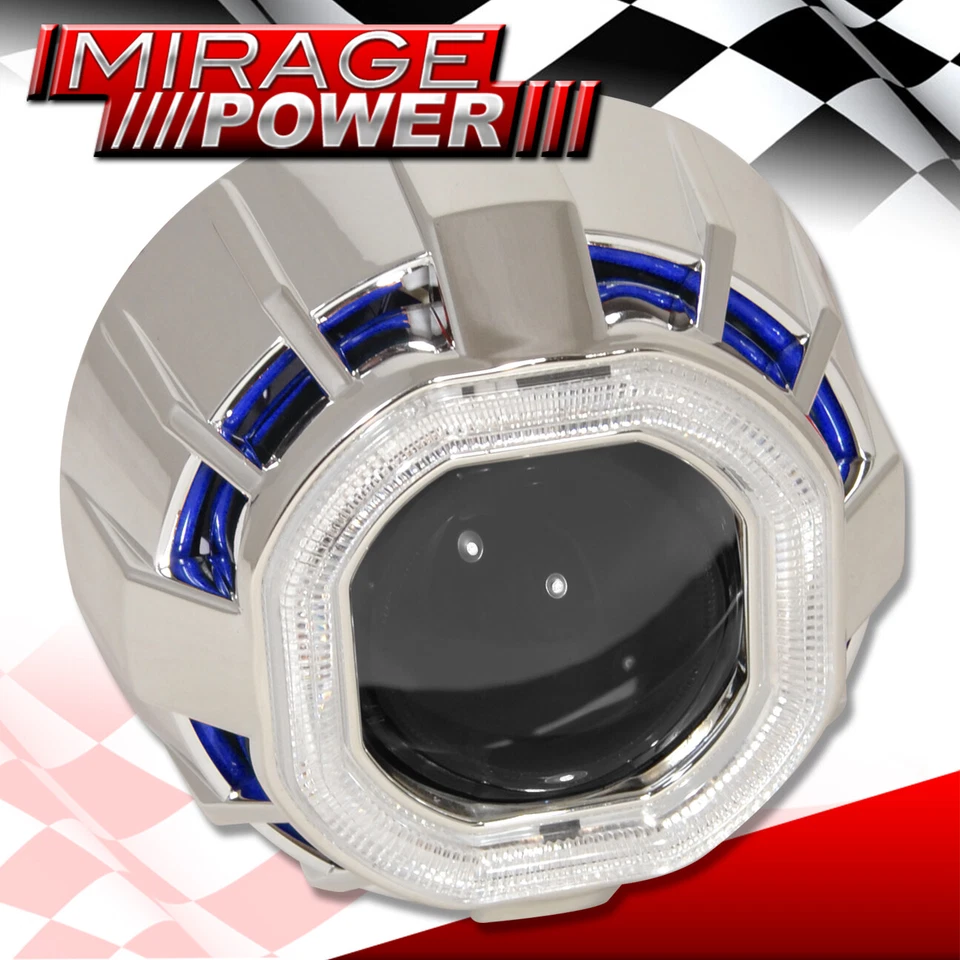 2.5" Bi Xenon Headlight Retrofit Projector Square CCFL For Acura Lexus Infiniti - Image 3 of 4