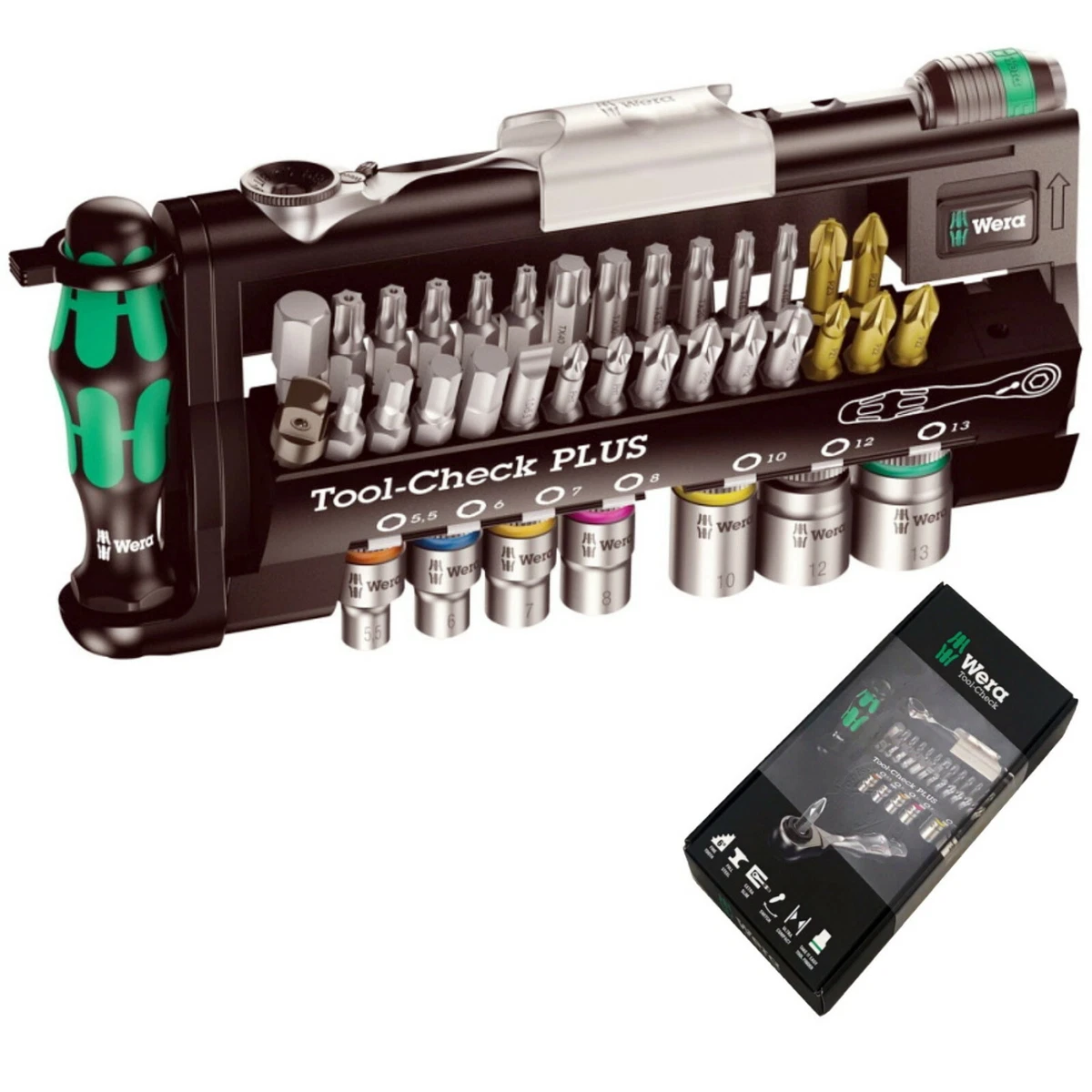 Wera 39 Piece Tool Check Plus Ratchet Metric Tool Socket Bit Set 1 4