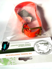 Hundehalsband Biothane (Messing), neon-orange, 25mm, 45-53cm MYS4013-22