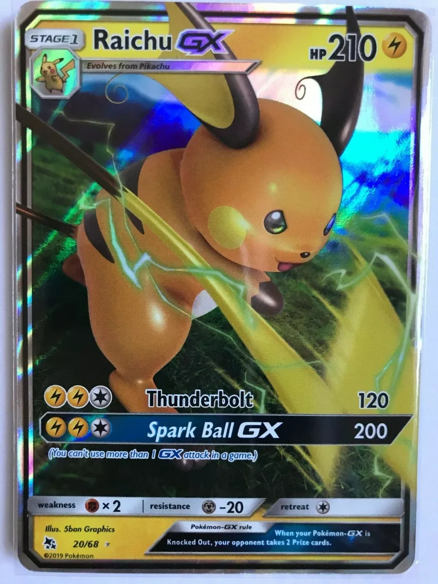 Carta Pokémon Original Raichu Gx, Produto Vintage e Retro Pokémon Usado  72865924