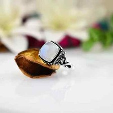 Moonstone Ring, 925 Sterling Silver Ring, Handmade Silver Ring, Gift For Her