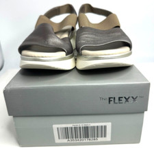 The Flexx Women Pewter Leather Back Strap Cus...