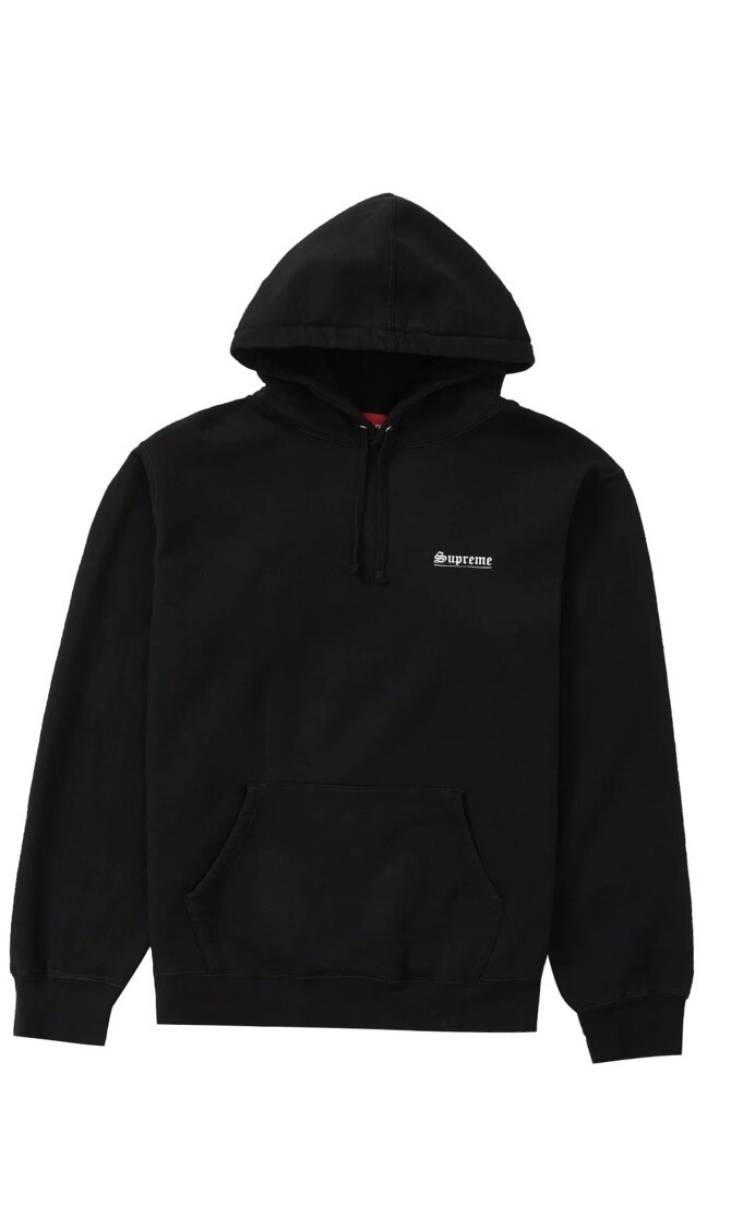 2020 SS20 SUPREME VIRGIN MARY HOODED SWEATSHIRT BLACK SIZE SMALL 