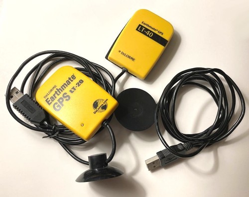 DeLorme Earthmate Car GPS LT-20 Tracking Receiver with USB Cable Cord Vintage
