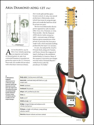 1967 Aria Diamond ADSG-12T 12-string electric 1912 Arias acoustic