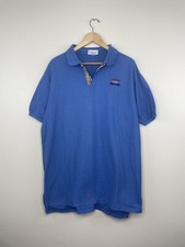 Burberrys Vintage Made In USA Blue Muscle Cars Polo Shirt XL