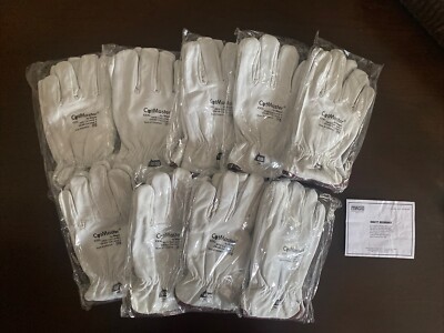9 PAIR MAGID CUTMASTER 1255KV4 KEVLAR LINED LEATHER WORK GLOVES ANSI CUT LV 4