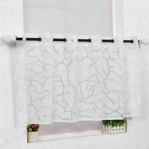 Scheibengardine Modern Bistrogardine Weiss Gardinen Kuche Kurzgardine Transparent Ebay