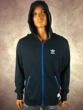 Mens Adidas Originals Star Wars Black Blue Casual Y2K Zip Hoodie Jacket Size L