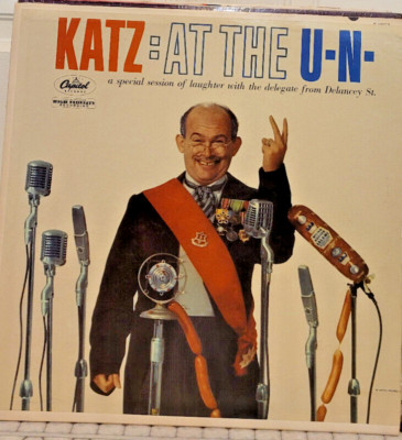 Mickey Katz   Katz: At The U.N  LP  Capitol Records T-1603   VERY NICE!