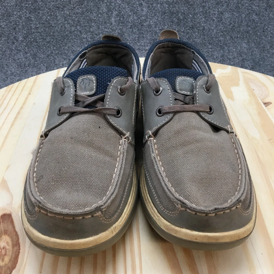 Туфли женские Margaritaville мокасины 10,5 M серые кожаные холщовые без застежек повседневные - Изображение 4 из 4