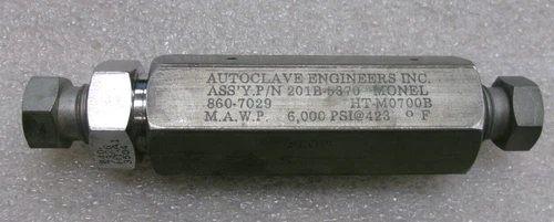 AUTOCLAVE ENGINEERS INC. P/N 201B-5370 M.A.W.P. 6k PSI@423°F #85C
