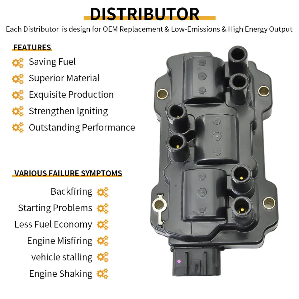 Ignition Coil & Spark Plug &Wire for Chevrolet Impala Pontiac G6 3.5L 3.9L UF434 - Imagen 3 de 4